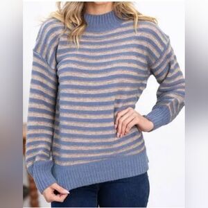 EUC Lumiere size Large striped sweater